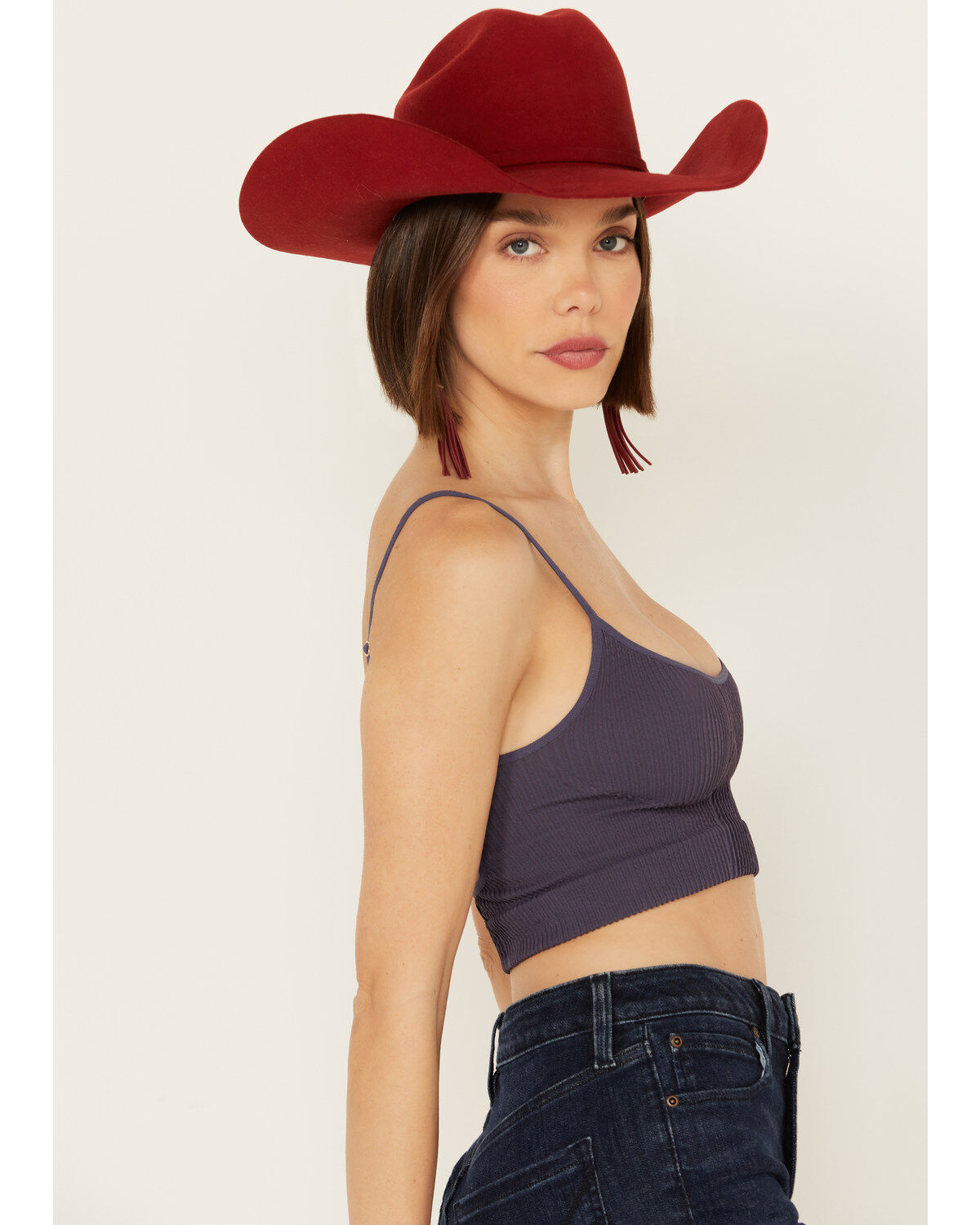 Image #2 - Free People Women's Kickback Seamless Bra, Navy, hi-res