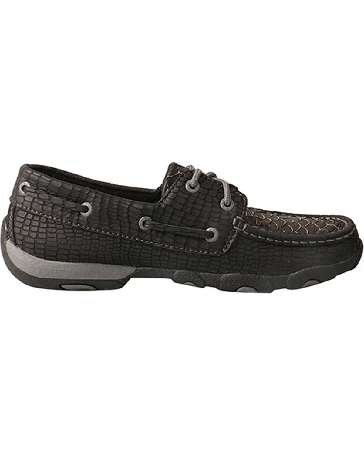 Image #2 - Twisted X Women's Black Fish Grey Driving Mocs - Moc Toe, , hi-res