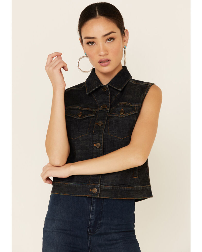 Pendleton Women's Aztec Embroidered ButtonDown Denim Vest Boot Barn