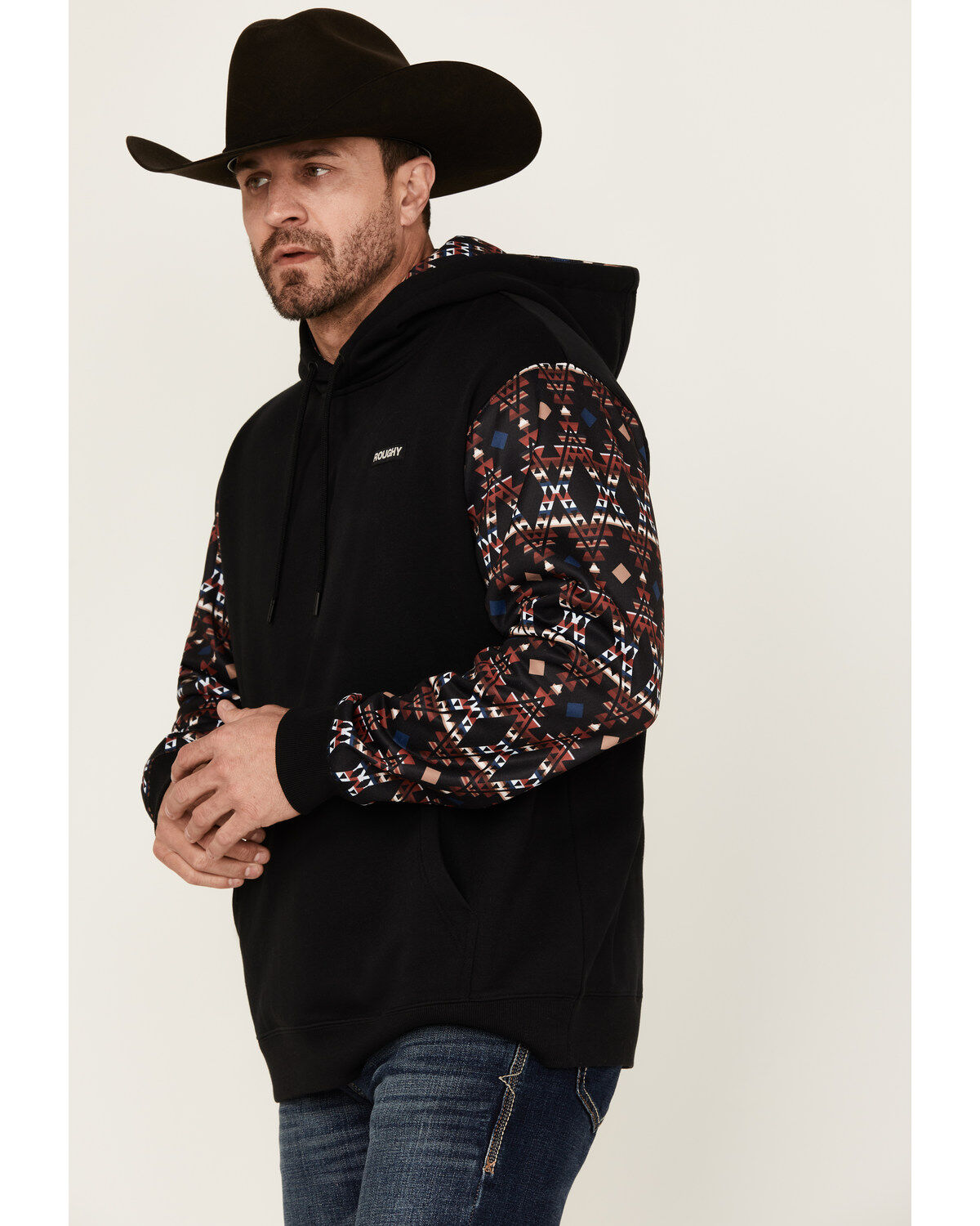 Product Name:  Hooey Men's Legendary Southwestern Sleeve Block Hooded Sweatshirt