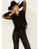 Image #1 - Wonderwest Women's Lace Sheer Sleeve Button Blouse, , hi-res