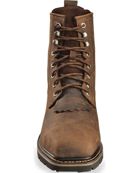 Image #4 - Cody James Men's 8" Lace-Up Kiltie Work Boots - Composite Toe, Brown, hi-res