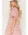 Image #2 - Yura Women's Boot Barn Exclusive Ditsy Floral Smocked Mini Dress, Red, hi-res