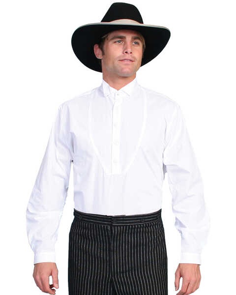 Rangewear by Scully Wing Tip Collar Long Sleeve Shirt - Big & Tall, White, hi-res