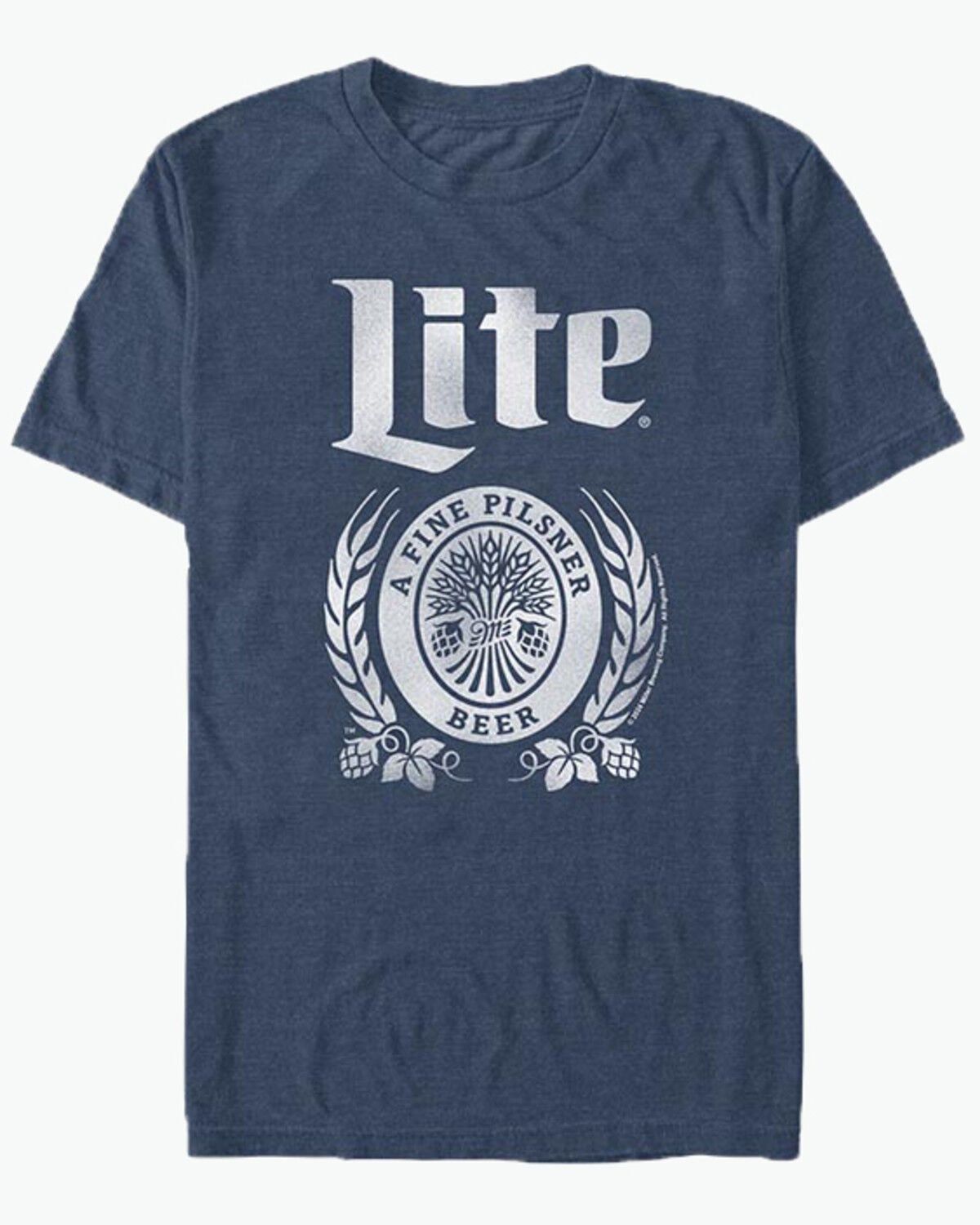 Image #1 - Miller Men's Lite Logo Classic Short Sleeve Graphic T-Shirt, Navy, hi-res