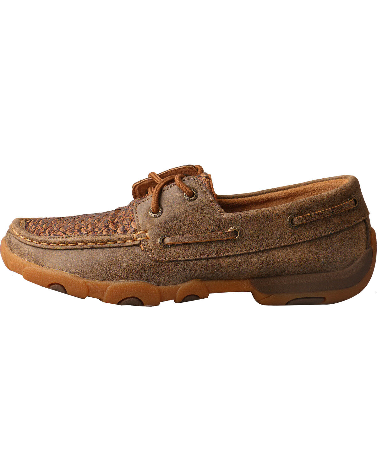 Image #3 - Twisted X Women's Fish Print Boat Shoe Driving Mocs, , hi-res