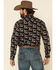 Image #3 - Dale Brisby Men's Cactus Print Long Sleeve Snap Western Shirt, Black, hi-res