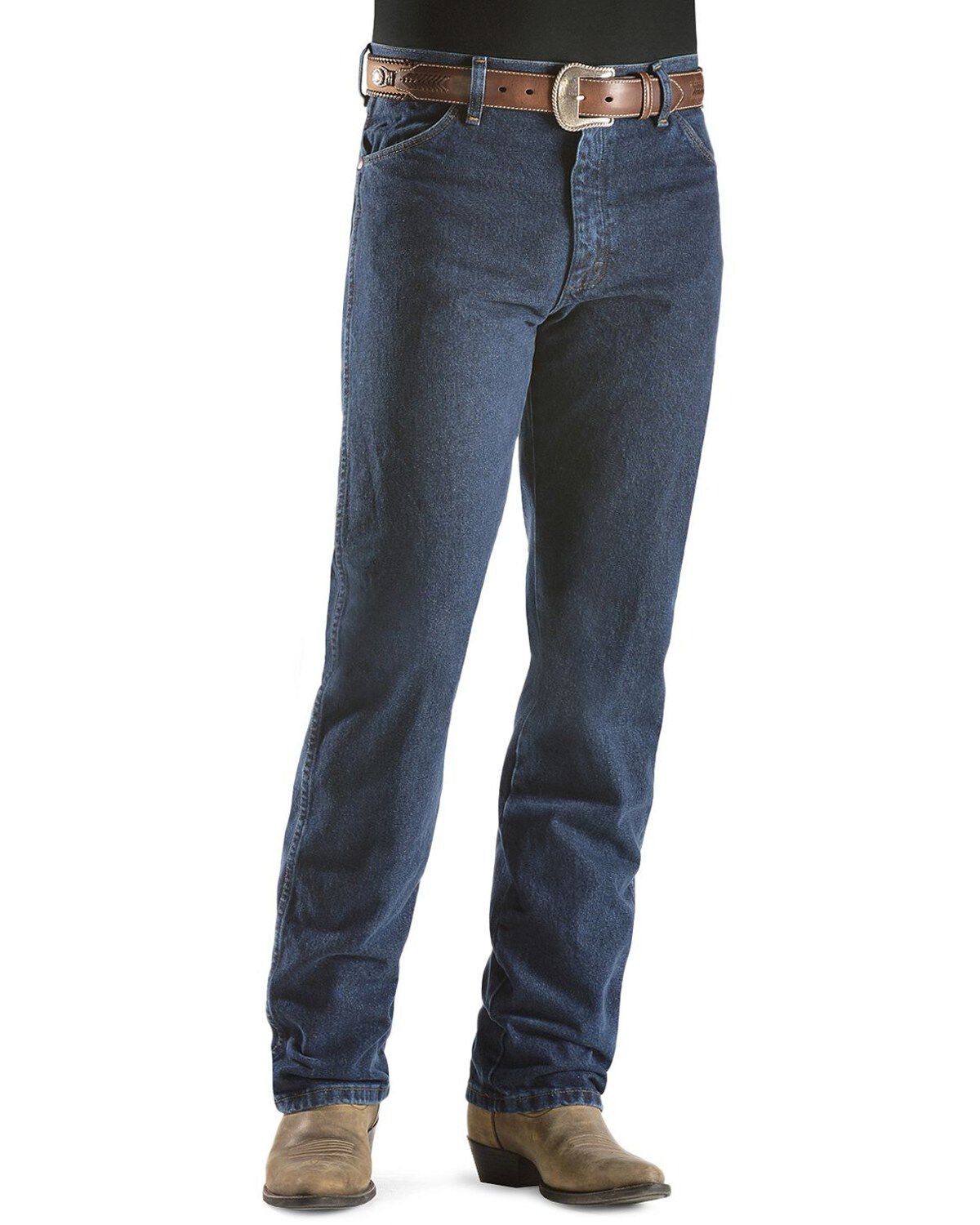 Image #2 - Wrangler Men's 13MWZ Jeans Cowboy Cut Original Fit Prewashed Jeans, Dark Stone, hi-res