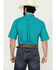 Image #4 - Ariat Men's Judd Geo Print Short Sleeve Button-Down Western Shirt, Turquoise, hi-res