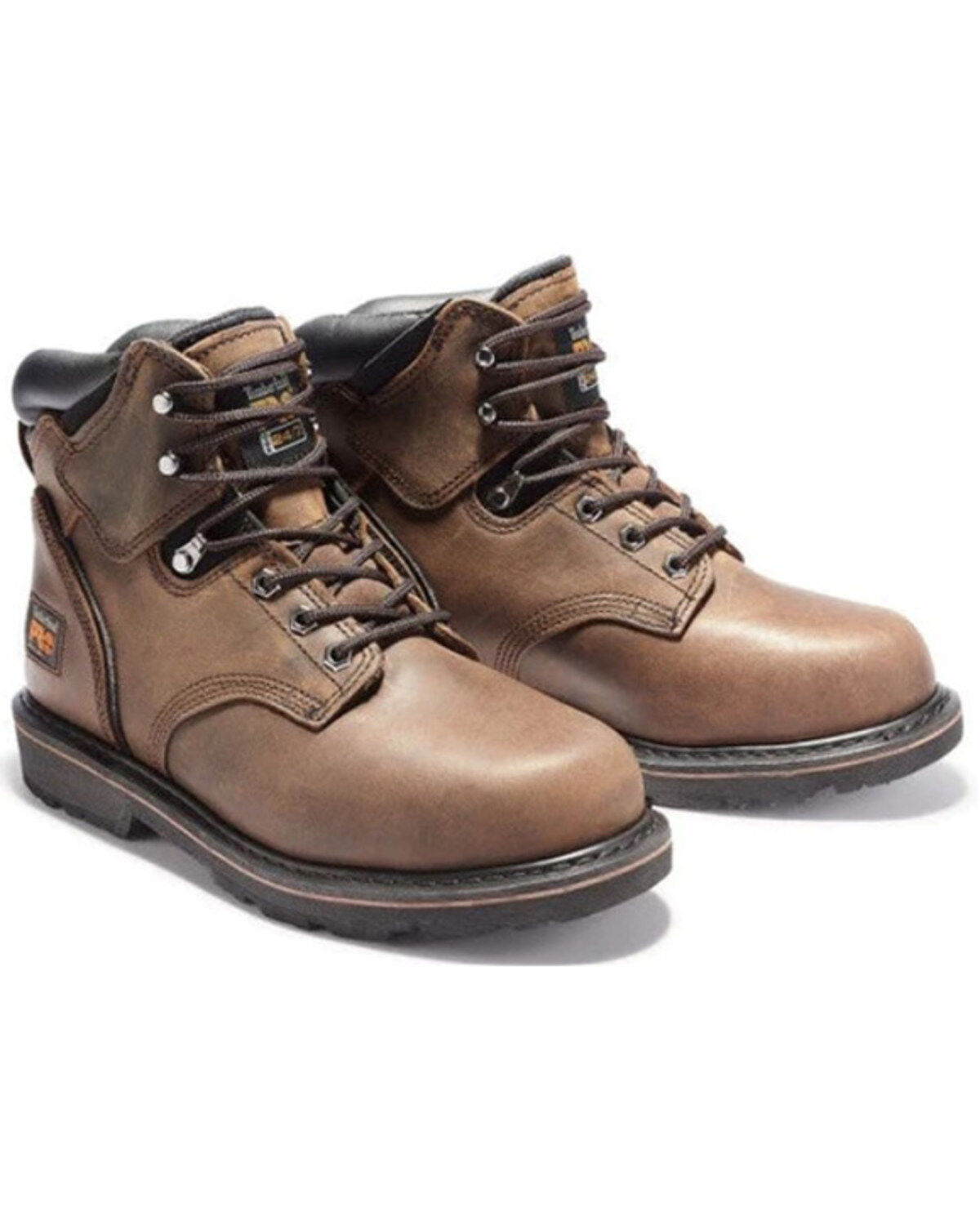 Image #1 - Timberland PRO Men's 6" Pit Boss Slip Resistant Work Boots - Steel Toe, Brown, hi-res