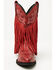 Image #4 - Dan Post Girls' Happy Trails Fringe Western Boots - Round Toe, Red, hi-res