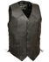 Image #1 - Milwaukee Leather Men's 4X Classic Side Lace Biker Vest - Big, Black, hi-res