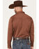 Blue Ranchwear Men's Long Sleeve Button Down Western Shirt, Wine, hi-res