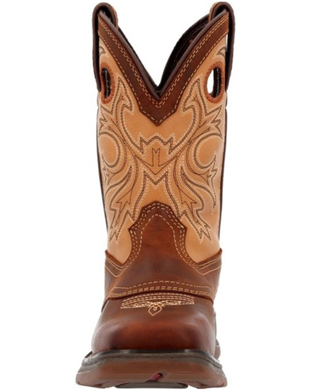 Image #4 - Durango Boys' Lil Rebel Western Boots - Broad Square Toe, Brown, hi-res