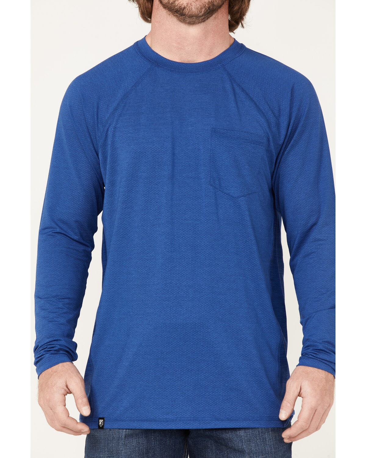 Image #3 - RANK 45® Men's Tornado Solid Performance Long Sleeve T-Shirt, Blue, hi-res