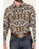 Image #3 - Cody James Men's Buckle Up Southwestern Print Long Sleeve Snap Western Shirt, Blue, hi-res