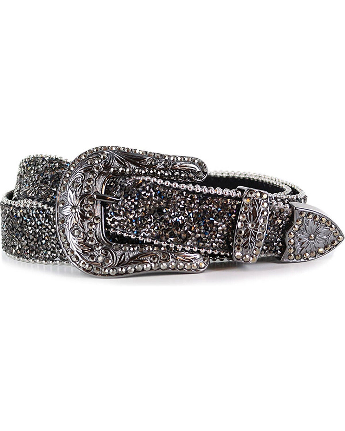 Shyanne&reg; Women's Crystal Studded Belt, Black, hi-res