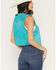 Image #4 - Scully Women's Solid Suede Vest, Turquoise, hi-res