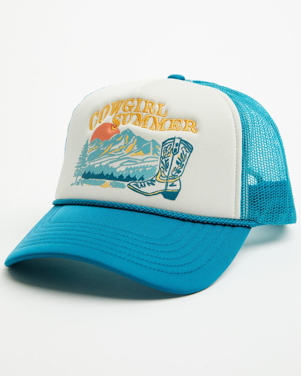 Image #1 - Shyanne Women's Cowgirl Summer Ball Cap, Teal, hi-res