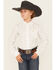 Image #1 - Ariat Boys' Steer Print Long Sleeve Button-Down Western Shirt, , hi-res