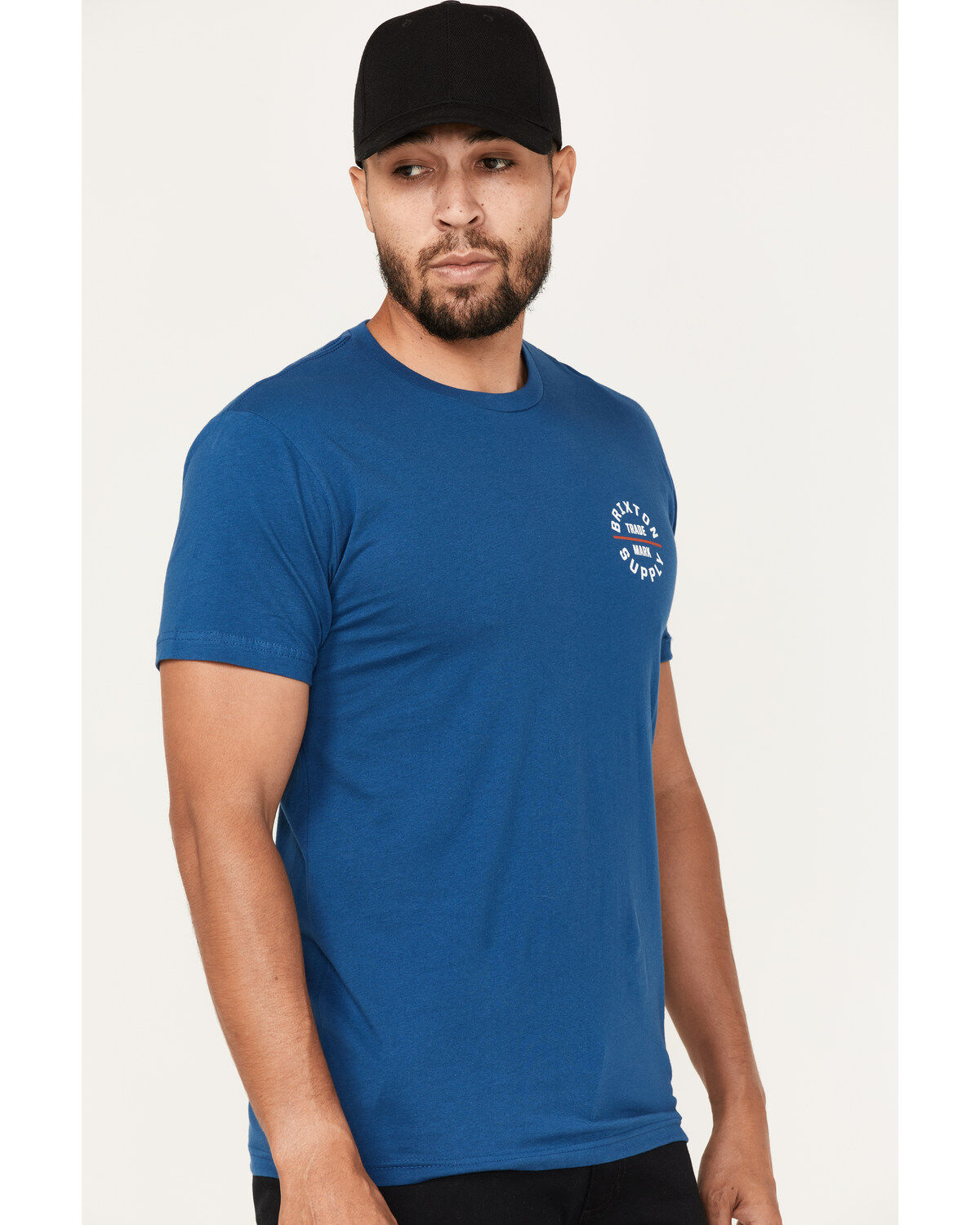 Image #3 - Brixton Men's Oath V Logo Graphic T-Shirt, Blue, hi-res