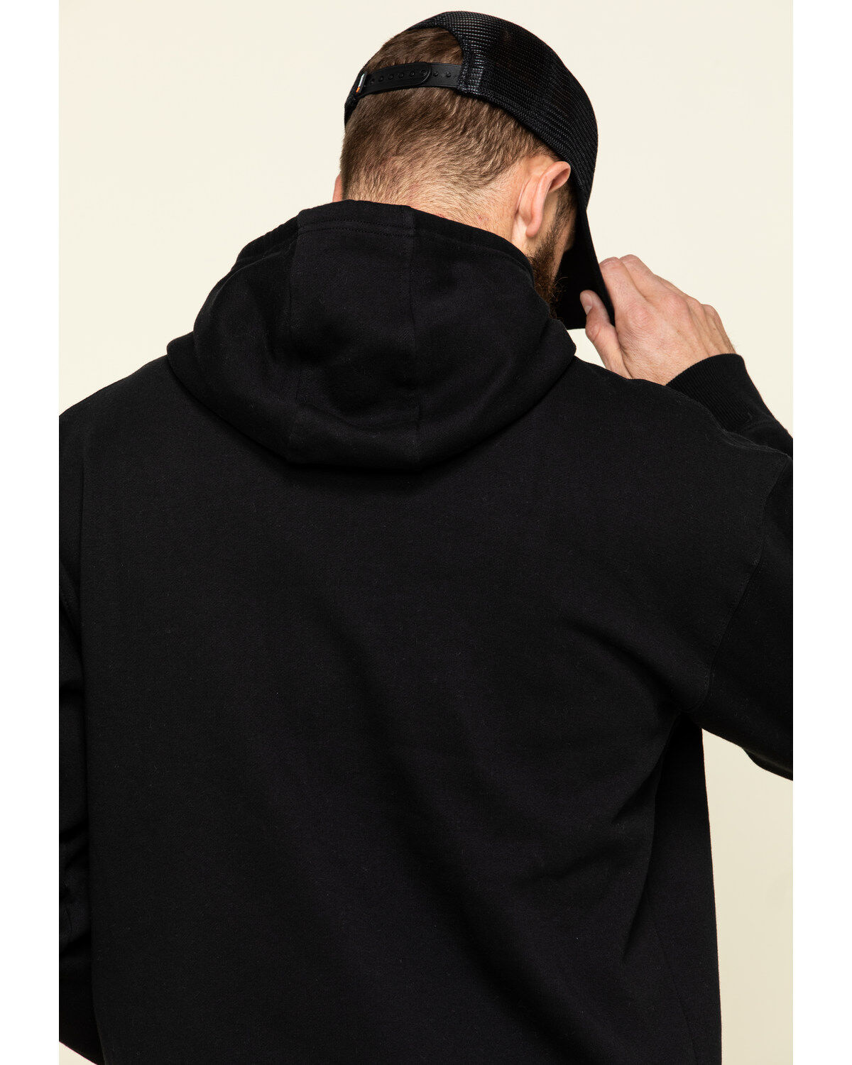 Image #5 - Ariat Men's Black/Lime Rebar Graphic Hooded Work Sweatshirt, Black, hi-res