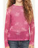 Image #3 - Cowgirl Hardware Girls' Desert Bronc Long Sleeve Mesh Top, Pink, hi-res