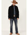 Image #2 - Cody James Core Men's Serape Logo Sleeve Zip-Front Steamboat Jacket, Black, hi-res