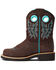 Ariat Youth Girls' Fatbaby Western Boots - Round Toe , Brown, hi-res