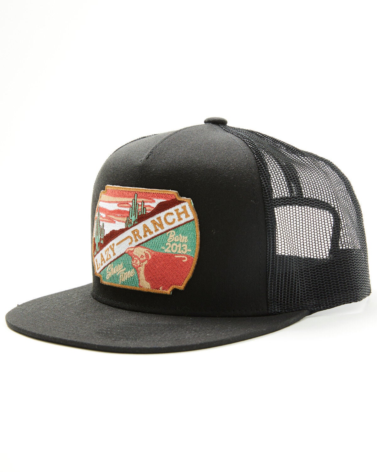 Lazy J Ranch Wear Men's Showtime Logo Ball Cap, Black, hi-res