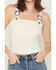 Image #3 - Rock & Roll Denim Women's Buckle Tank, Cream, hi-res