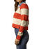 Image #2 - Kimes Ranch Women's Jamila Striped Long Sleeve Polo Shirt, Red, hi-res