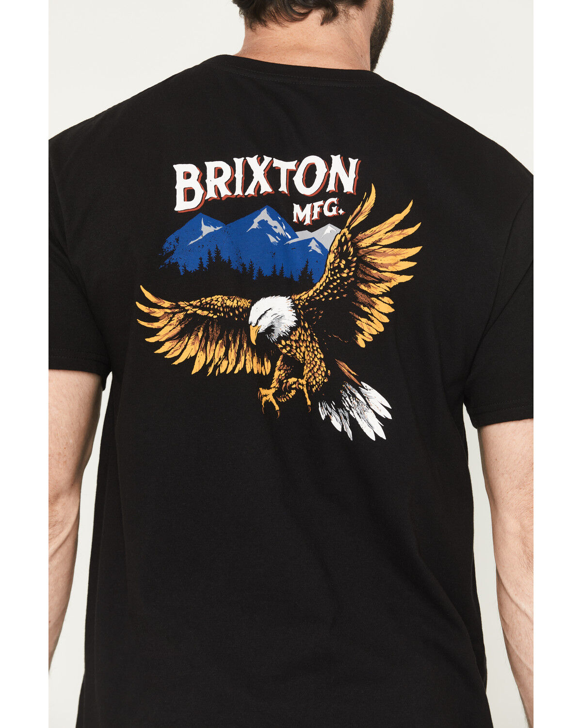 Image #4 - Brixton Men's Boot Barn Exclusive Arise Eagle Short Sleeve Graphic T-Shirt, Black, hi-res