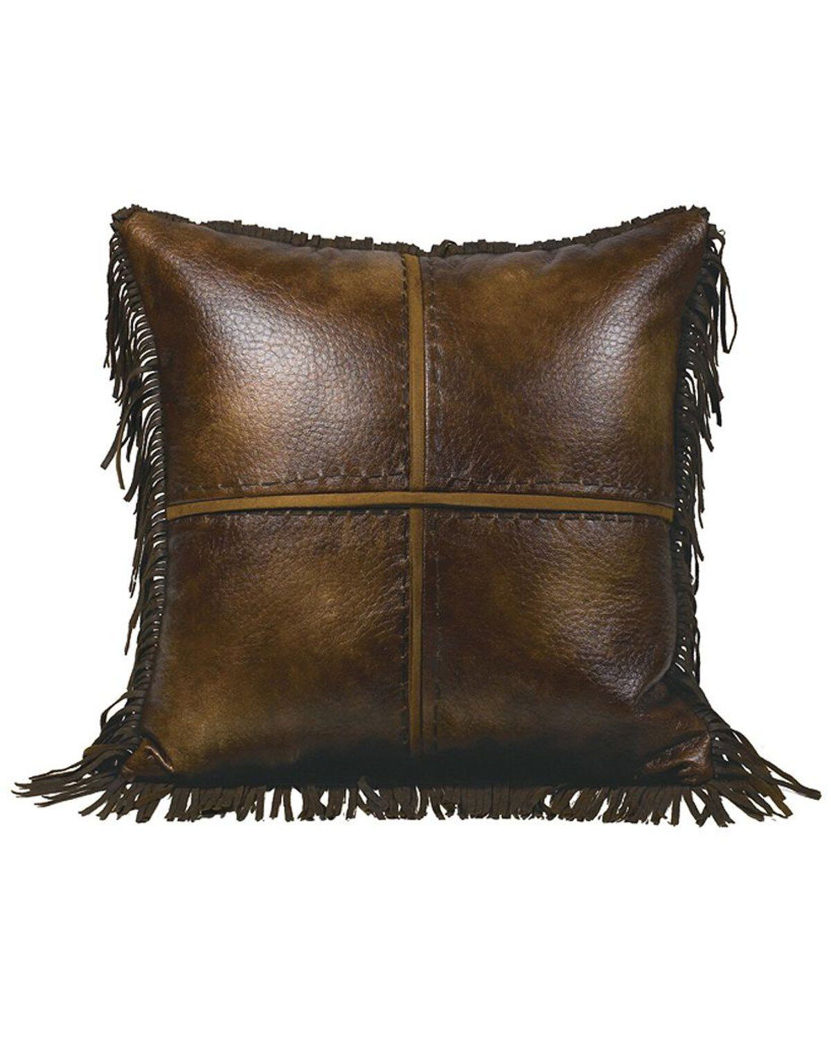 HiEnd Accents Austin Hand Stitched Cross Pattern Accent Pillow, Multi, hi-res