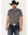 Buck Wear Men's Don't Mess Short Sleeve Graphic T-Shirt, Charcoal, hi-res