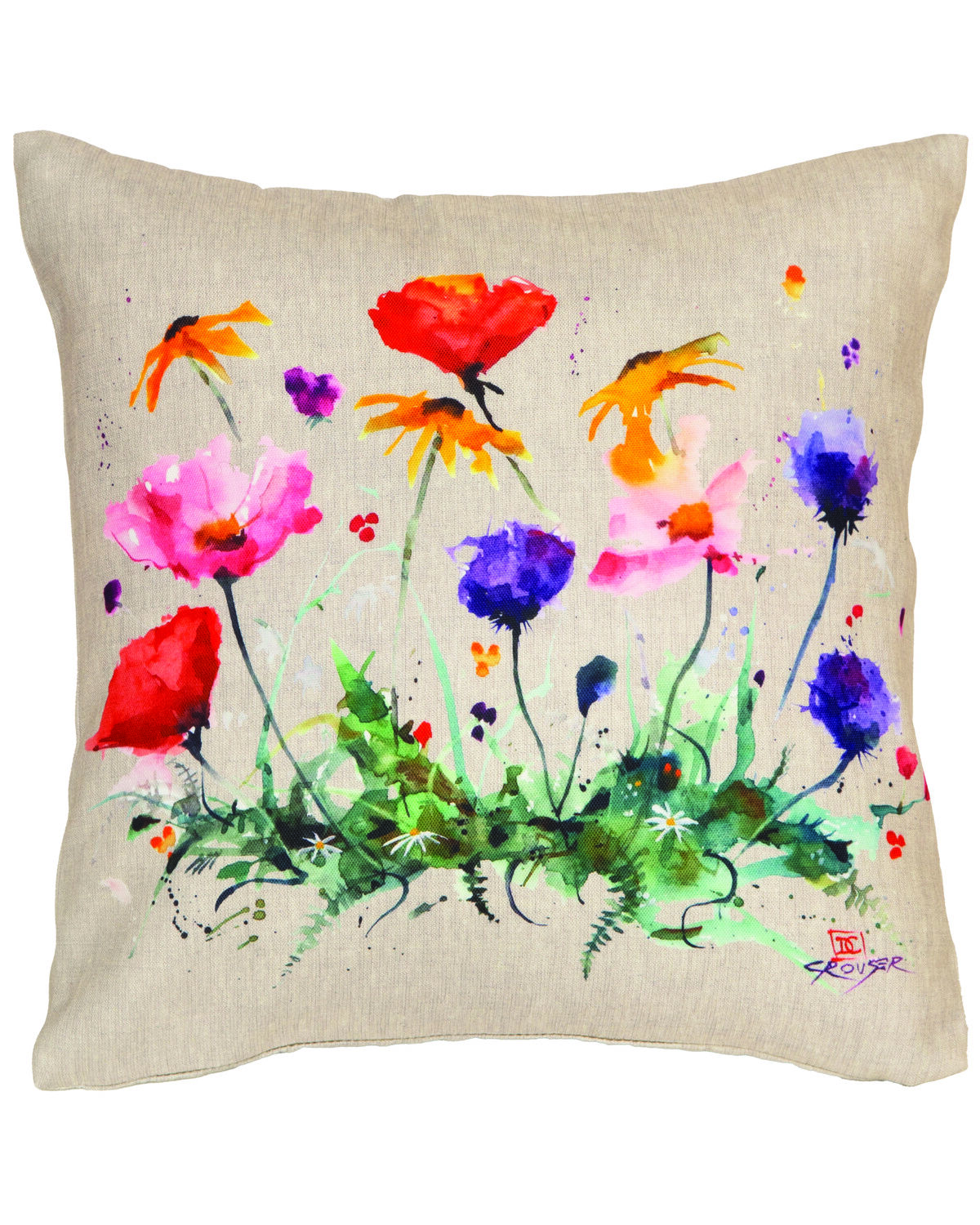 Image #1 - Carstens Home Wildflowers Outdoor Pillow, Multi, hi-res