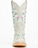 Image #4 - Corral Girls' Floral Embroidered Blacklight Western Boots - Square Toe, Light Pink, hi-res