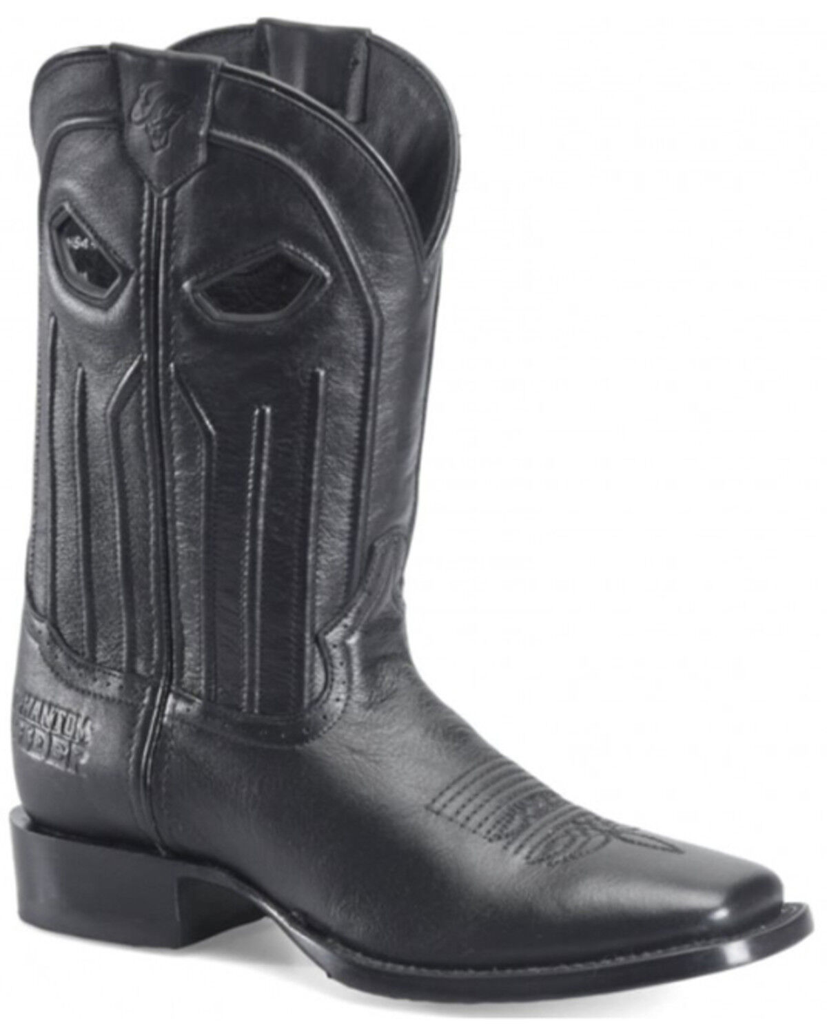 Image #1 - Phantom Rider Men's 11" Arcana Western Boots - Square Toe, Black, hi-res