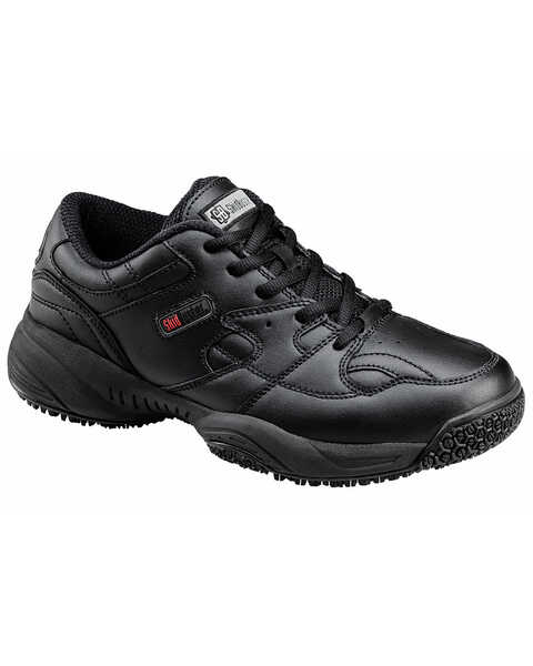 SkidBuster Men's Slip Resistant Lace Up Work Shoes, Black, hi-res