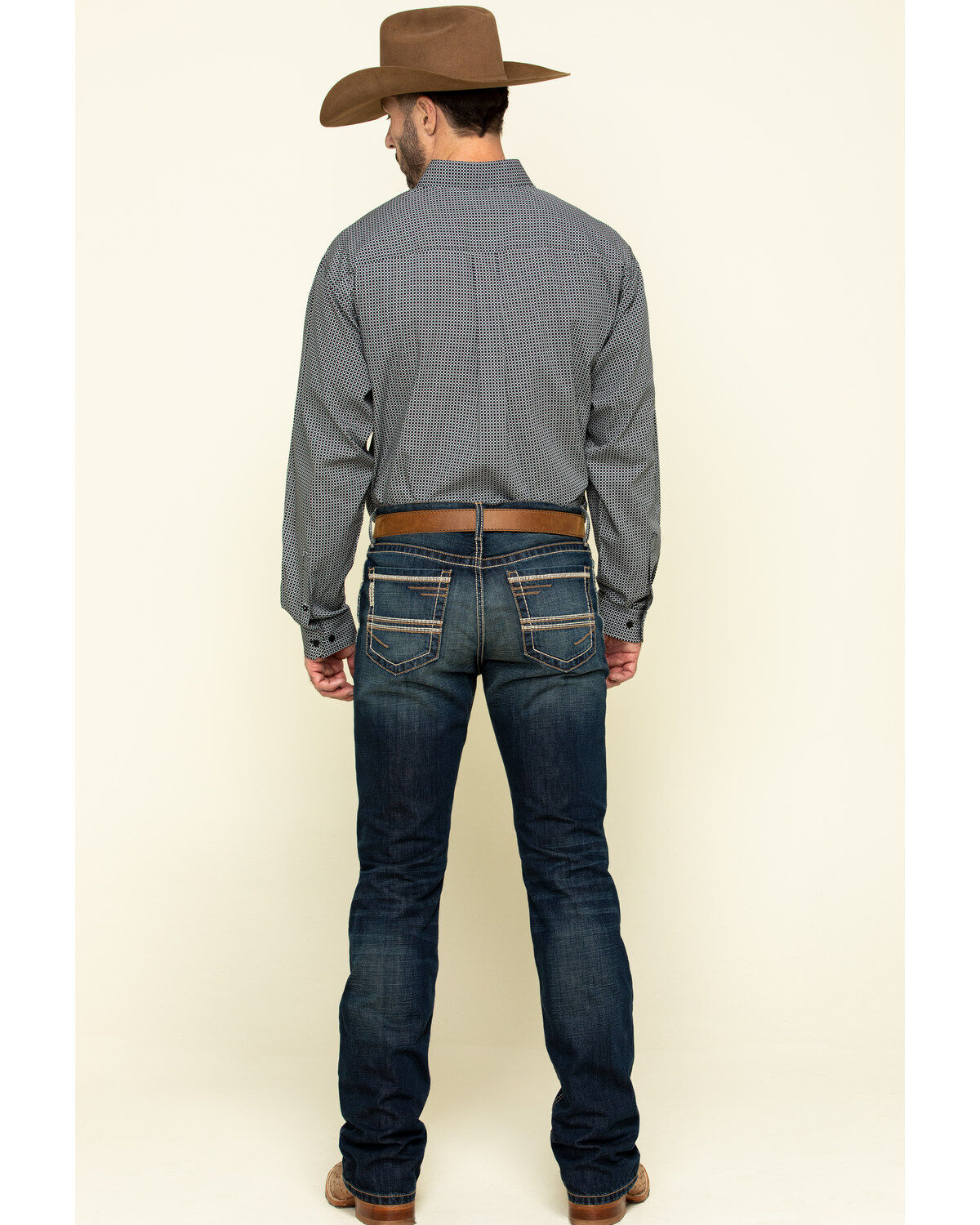 Image #5 - Cinch Men's Ian Rigid Dark Slim Bootcut Jeans, Indigo, hi-res