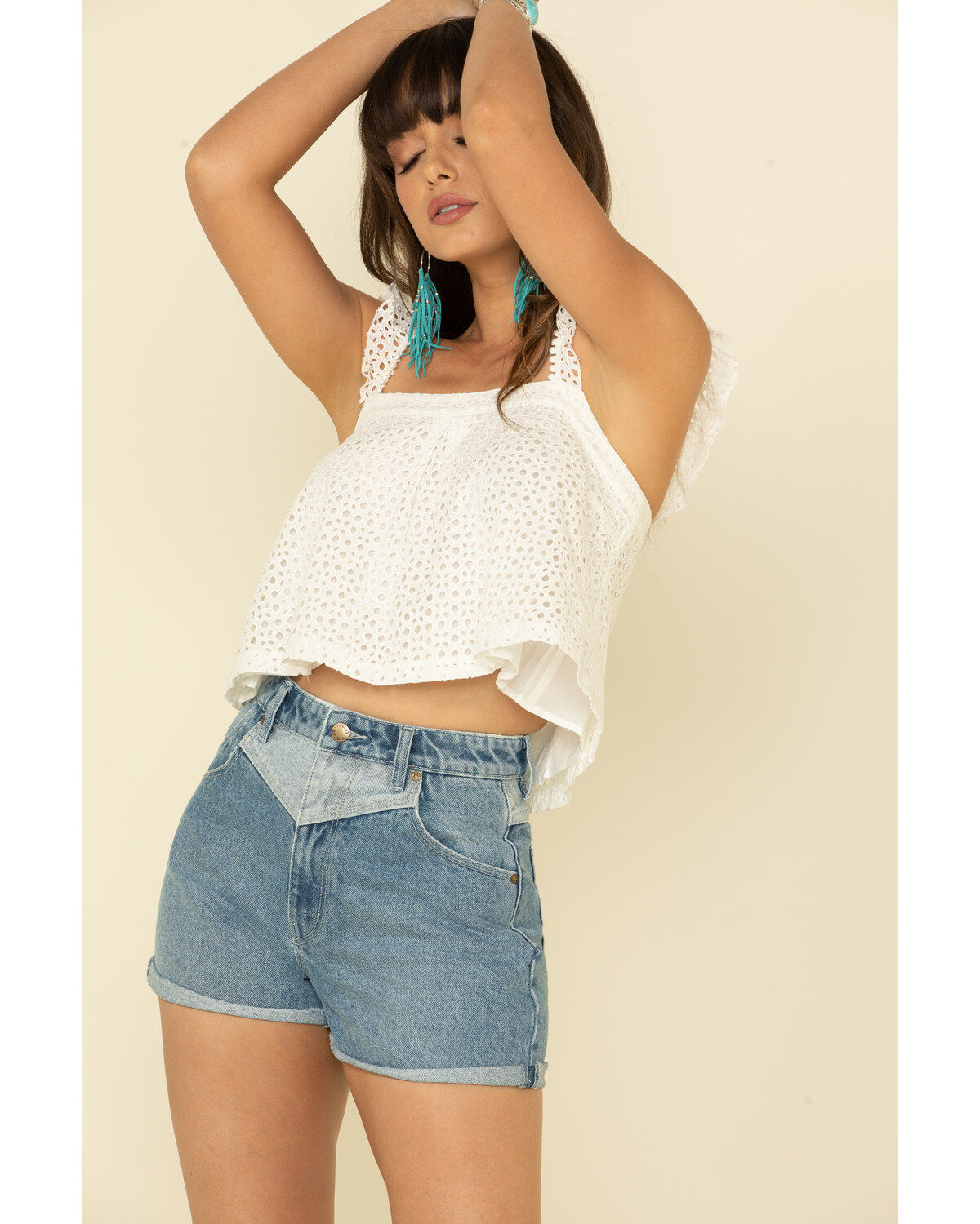 Image #1 - Others Follow Women's Ivory Eyelet Seaside Tank Top, , hi-res