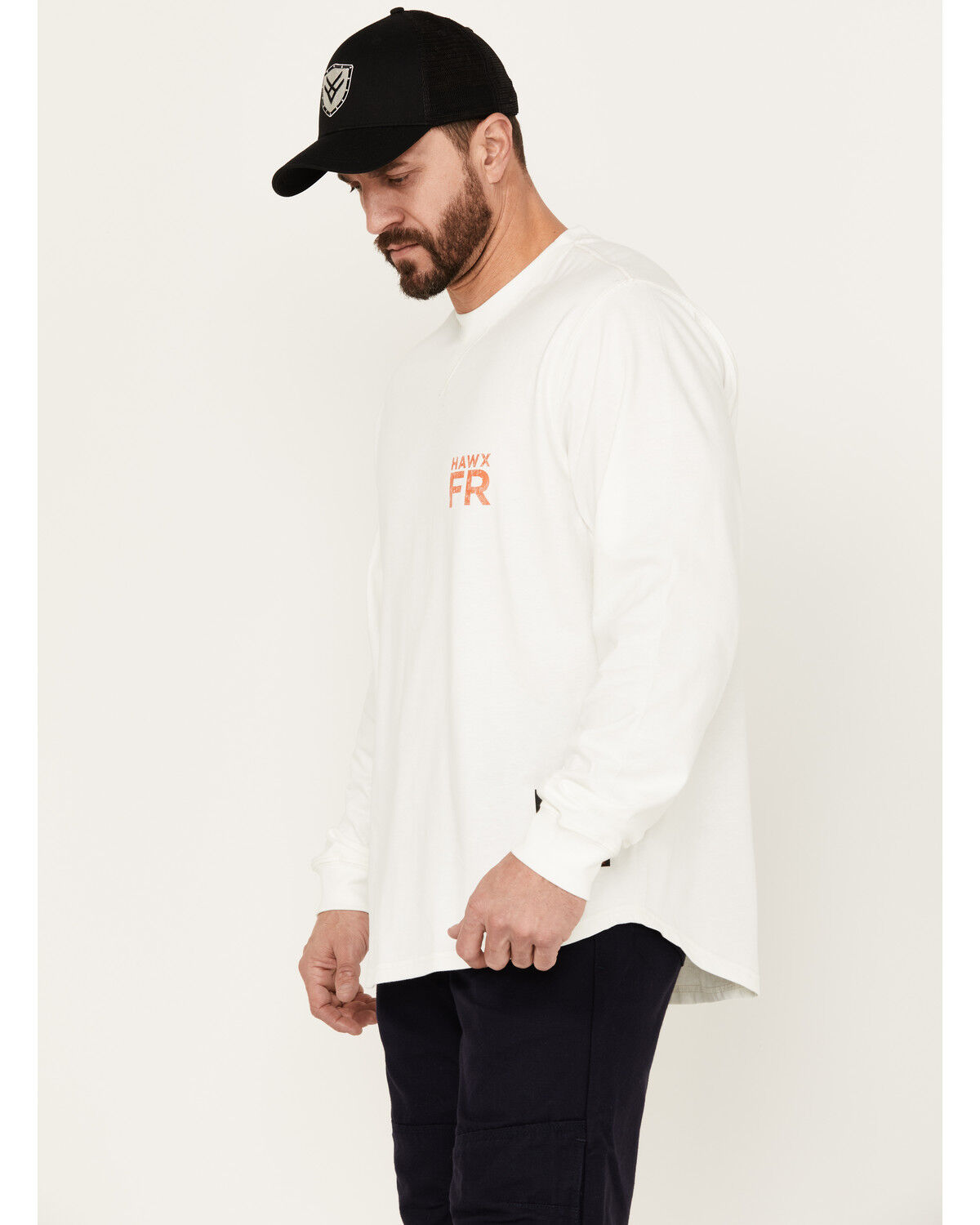 Image #4 - Hawx Men's FR Logo Long Sleeve Graphic T-Shirt, Natural, hi-res