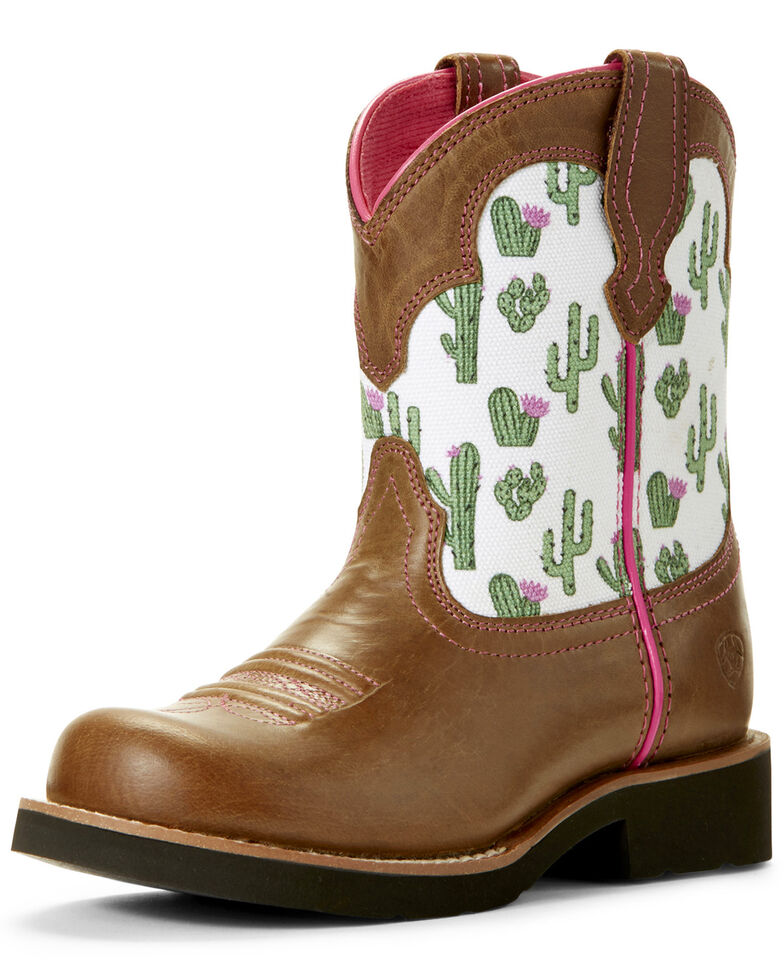 Ariat Youth Girls Cactus Print Western Boots Round Toe Boot Barn