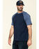 Image #3 - Hawx Men's Navy Midland Short Sleeve Baseball Work T-Shirt, Navy, hi-res