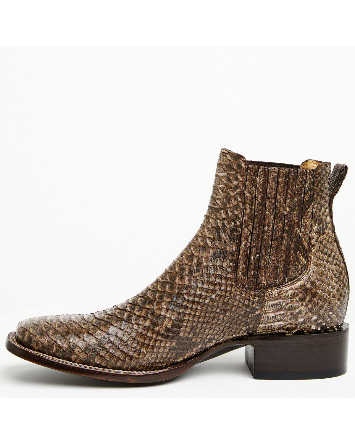 Image #3 - Cody James Men's Hash Exotic Python Western Ankle Boots - Broad Square Toe, Brown, hi-res