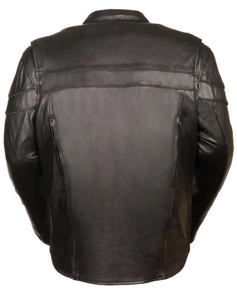 Image #3 - Milwaukee Leather Men's Sporty Scooter Crossover Jacket - 4X, Black, hi-res