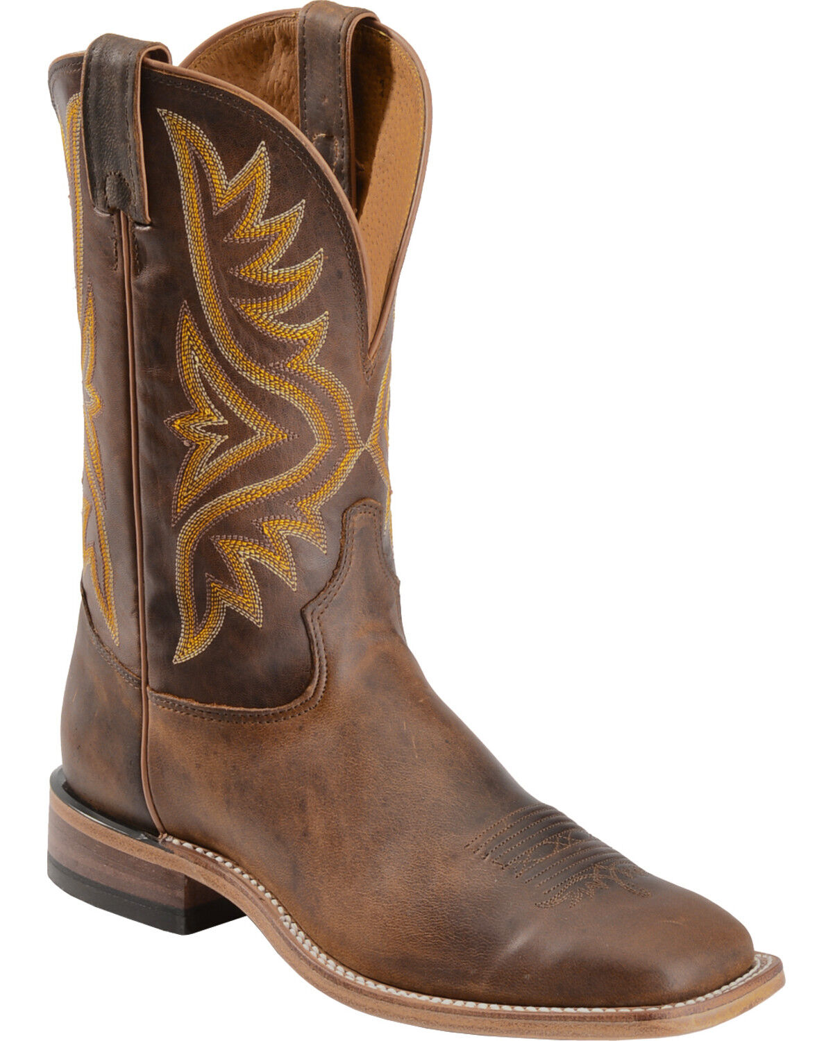 Men's Mcrae 11" Pull-On MR85184 Soft Toe Distressed Brown Western Cowboy Boot 
