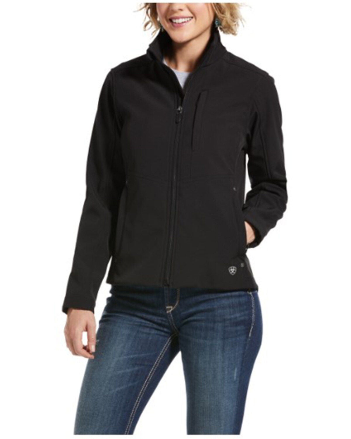 Ariat Women's R.E.A.L. Softshell Jacket, Black, hi-res
