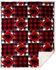 Image #1 - Carstens Home Lumberjack Bear Plaid Print Sherpa Throw Blanket, Brown, hi-res