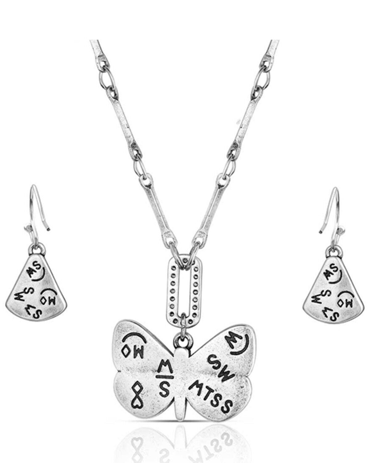 Image #2 - Montana Silversmiths Women's Set Me Free Turquoise Jewelry Set - 2 Piece, Silver, hi-res